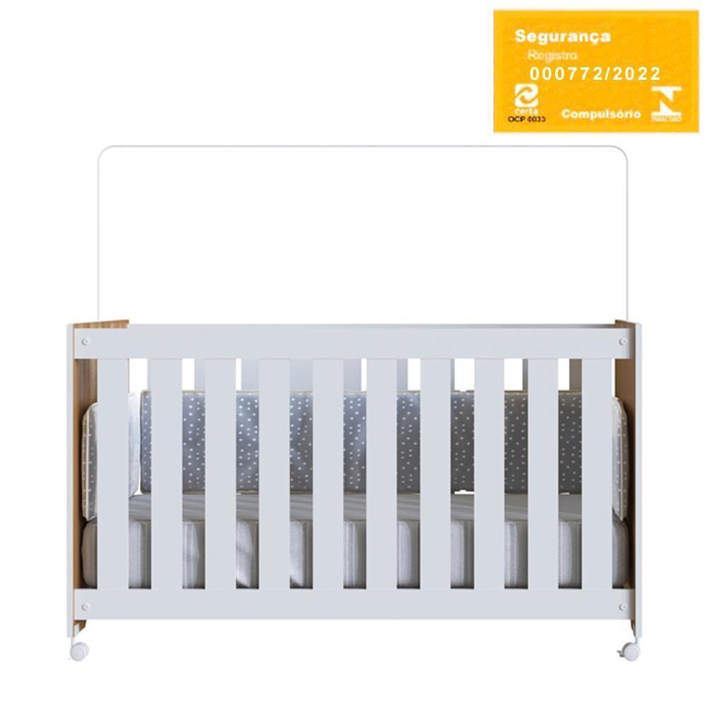 Berço Infantil Com Rodizios La002 Nogal Manchester Branco Comm Nogal Manchester Branco - 9