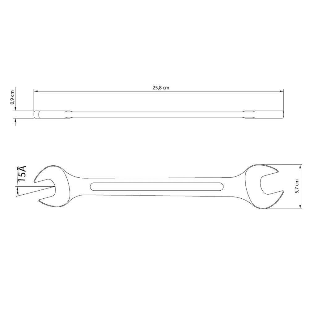 Chave Fixa 15/16x1" Tramontina Com Corpo Em Aço Especial Cromado Tramontina - 2