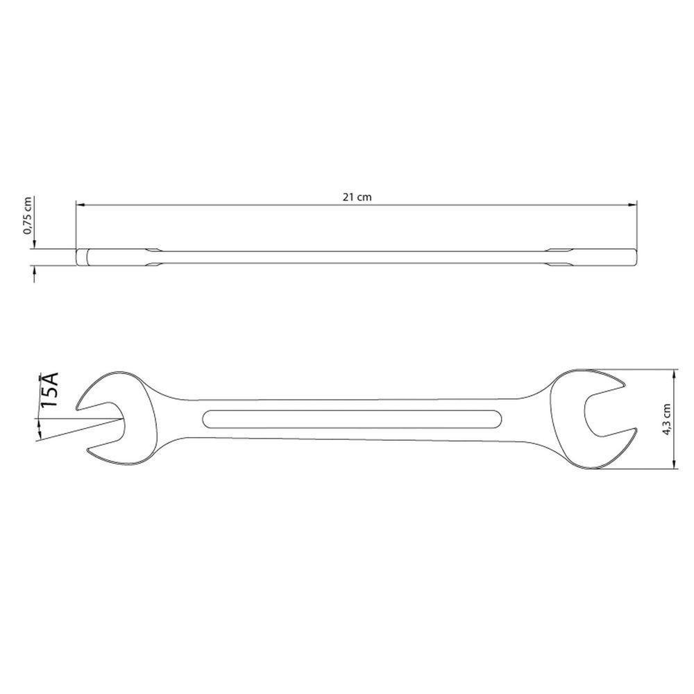 Chave Fixa 3/4x25/32" Tramontina Com Corpo Em Aço Especial Cromado Tramontina - 1