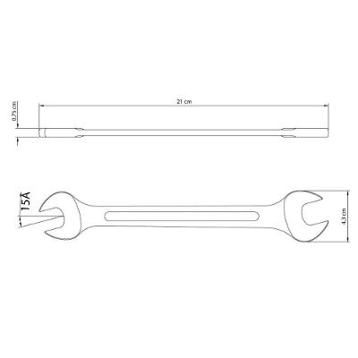 Chave Fixa 3/4x25/32" Tramontina Com Corpo Em Aço Especial Cromado Tramontina