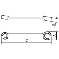 Chave Poligonal Aberta 5/16x3/8" Tramontina - 3