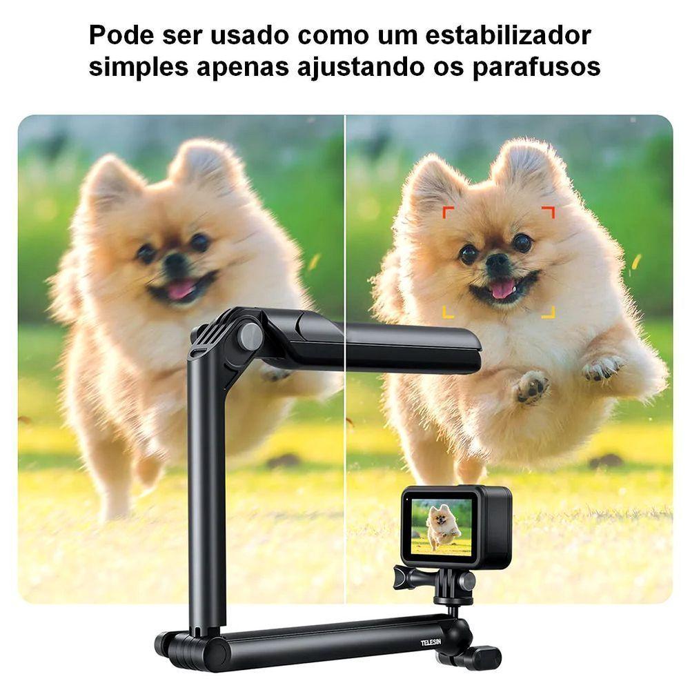 Bastão 3-Way Multifuncional 55cm para GoPro e Similares - Telesin - 3