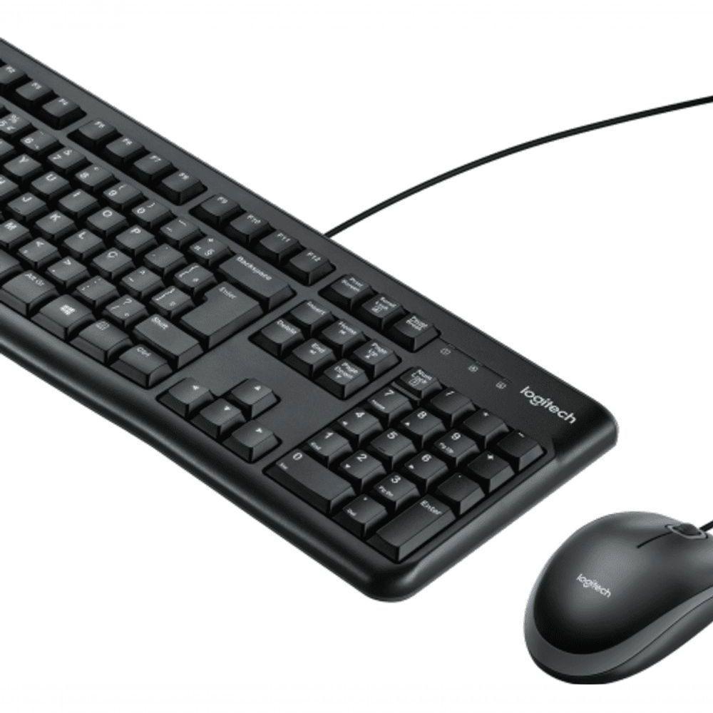 Combo Teclado E Mousecom Fio Logitech Mk120 - 920-004429 Preto - 4