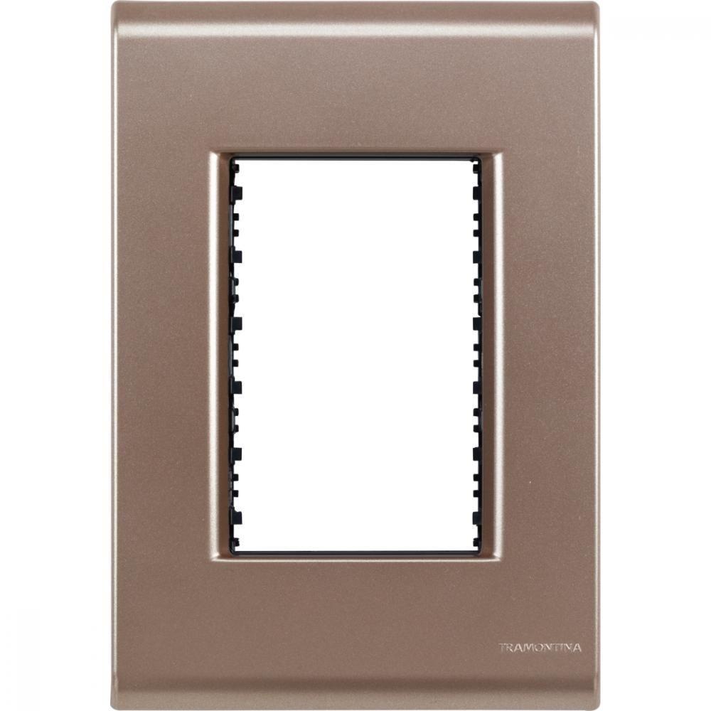 Placa 3 Postos 4x2 Tramontina Liz Ouro Velho - 1