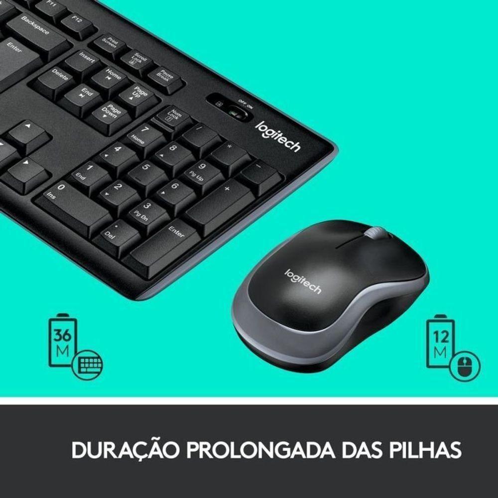 Kit Teclado E Mouse Sem Fio Logitech Mk270 - 4