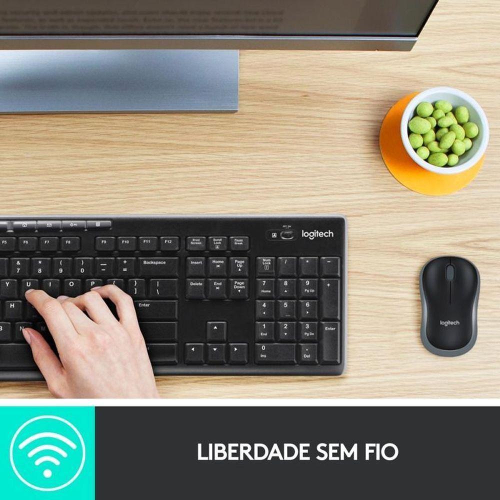 Kit Teclado E Mouse Sem Fio Logitech Mk270 - 6