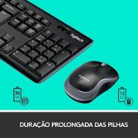 Kit Teclado E Mouse Sem Fio Logitech Mk270
