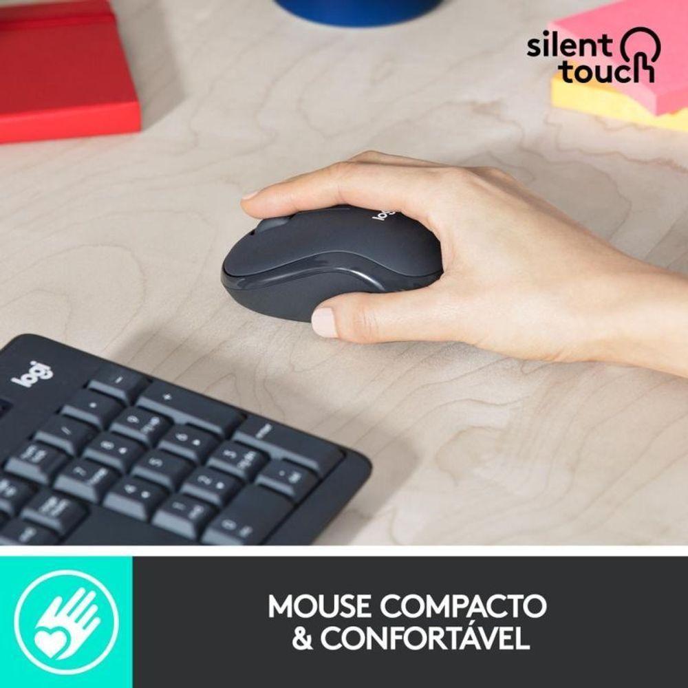 Kit Teclado E Mouse Sem Fio Logitech Silent Mk295 - 5