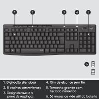 Kit Teclado E Mouse Sem Fio Logitech Silent Mk295 - 3
