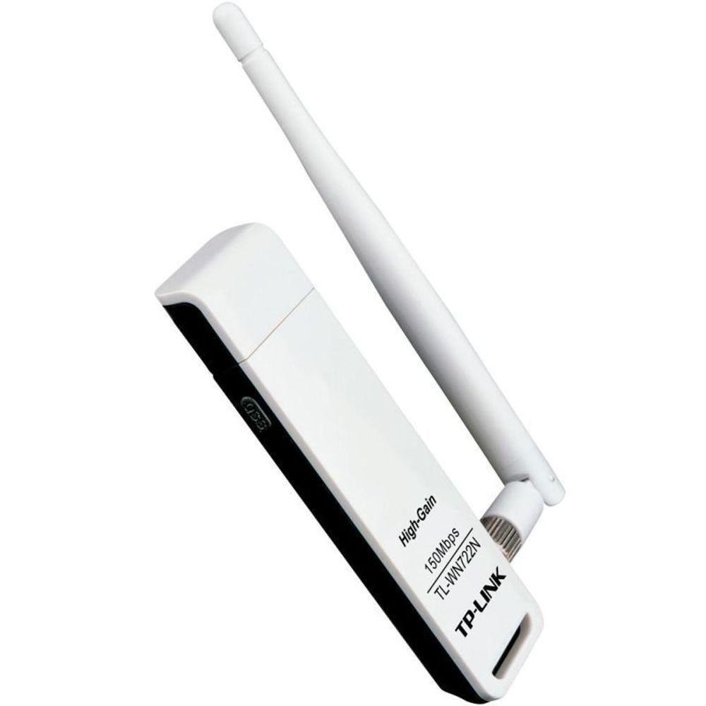 Rede Usb Wireless Tp Link Tl Wn722n 150mbps C Antena - 1