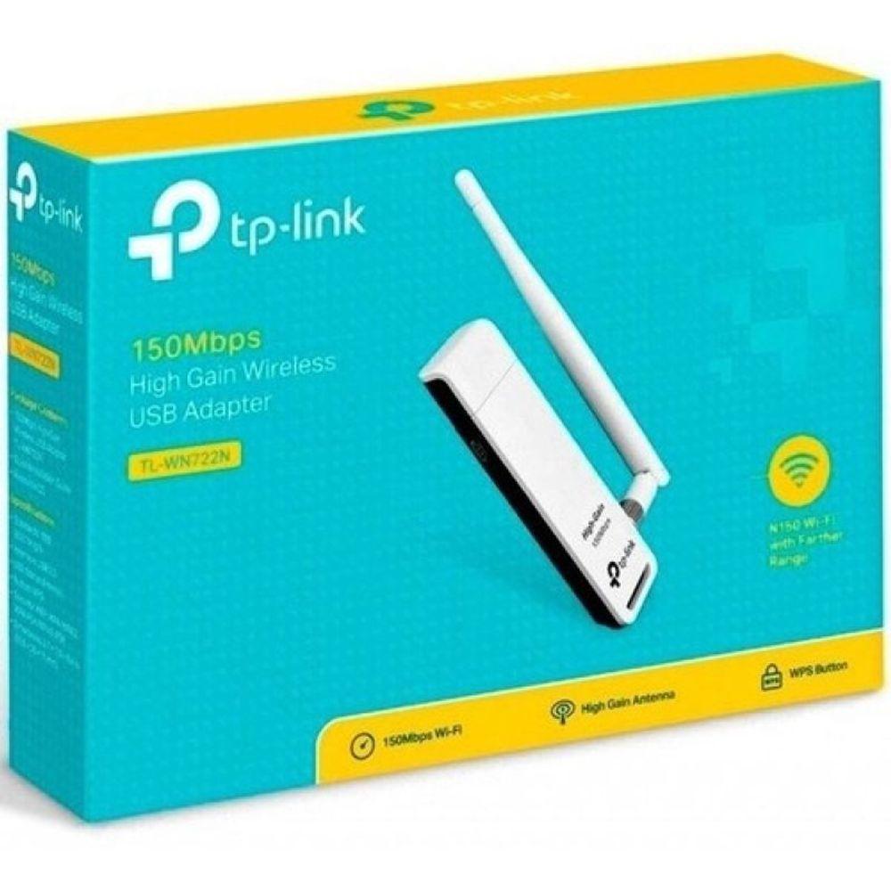 Rede Usb Wireless Tp Link Tl Wn722n 150mbps C Antena - 2