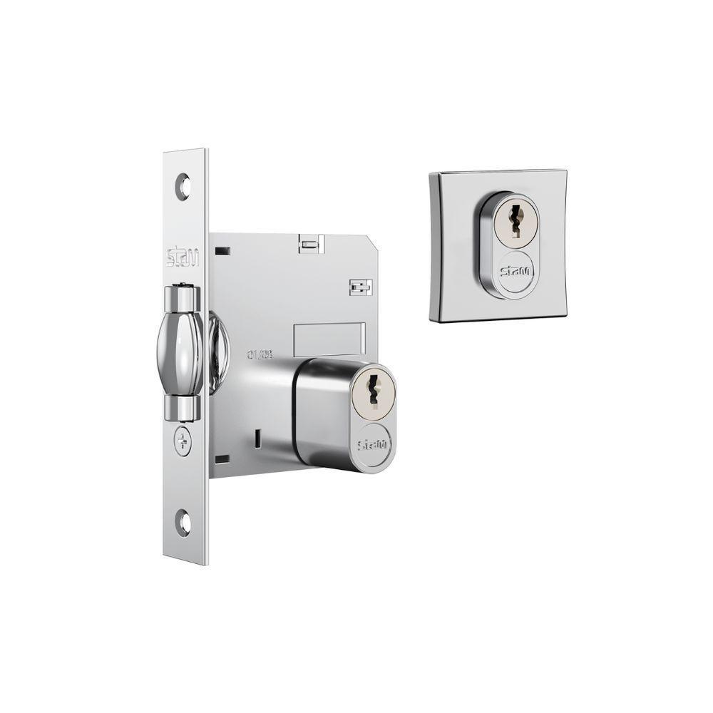 Fechadura Pivotante 1005 Redonda Inox - Stam Quadrado - 1