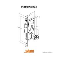 Fechadura Externa 803/35 Roseta Quadrada Inox - Stam