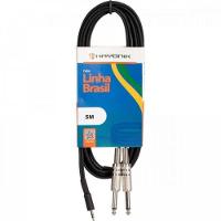 Cabo De Áudio Brasil P2 Estéreox2P10 Mono5M Preto Hayonik - 1