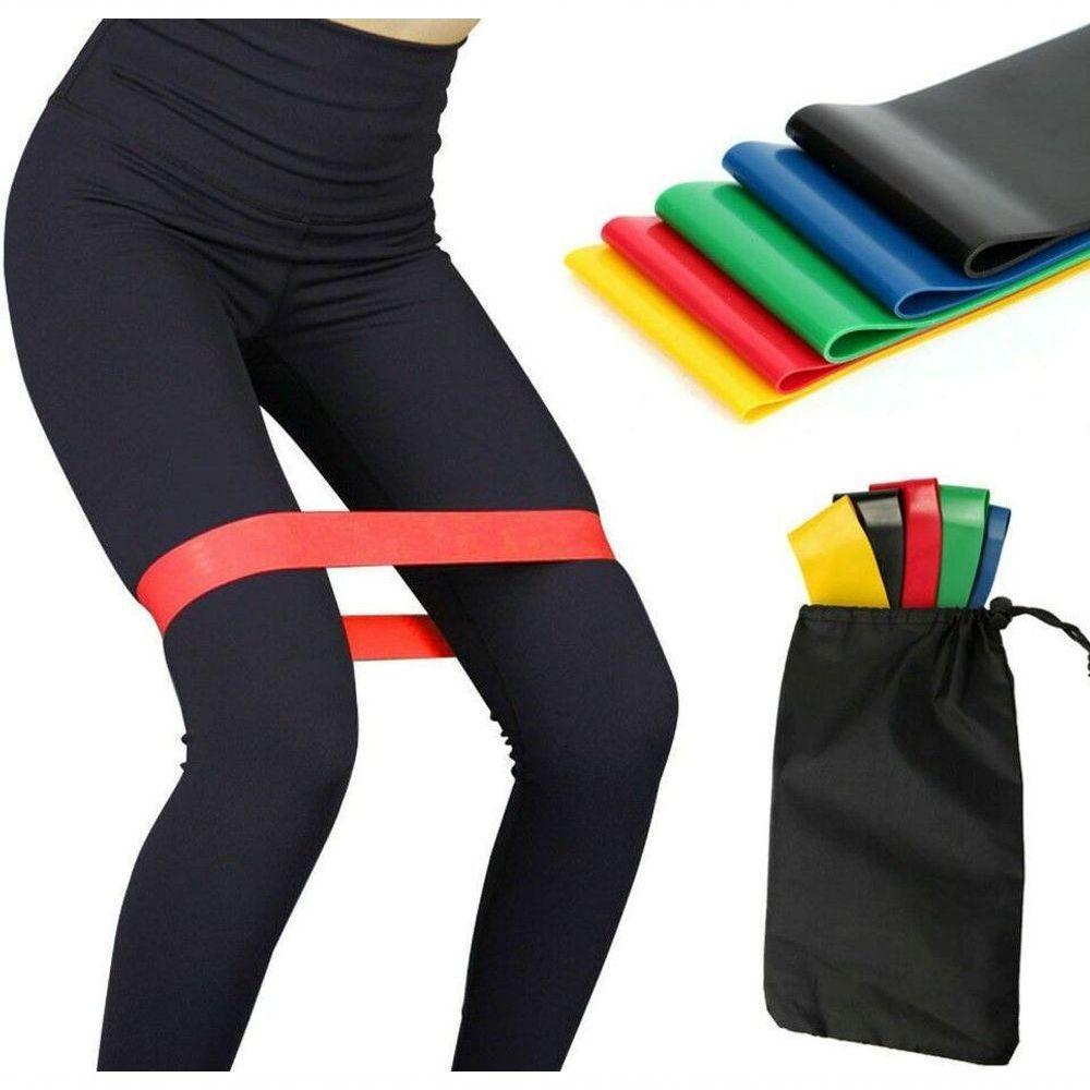 Kit 5 Faixas Elásticas Exercícios Pilates Ginástica - 3