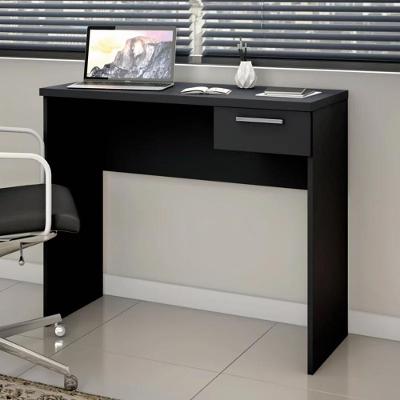 Mesa Para Escritório Office 90Cm Com 1 Gaveta Preto