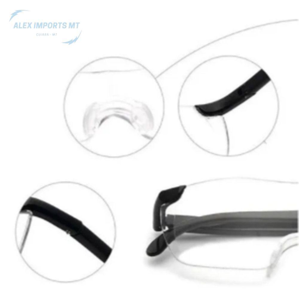 Lupa óculos Aumento 250% Reparos Leitura Oculos Serralheiros - 5