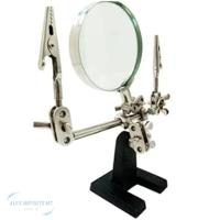 Lupa De Bancada Mesa Com Suporte Pinça Para Laboratorios - 2