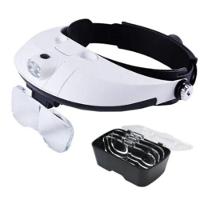 Lupa Cabeça Luz Led Estética Dentista Iluminaçao Com 2 Leds - 1