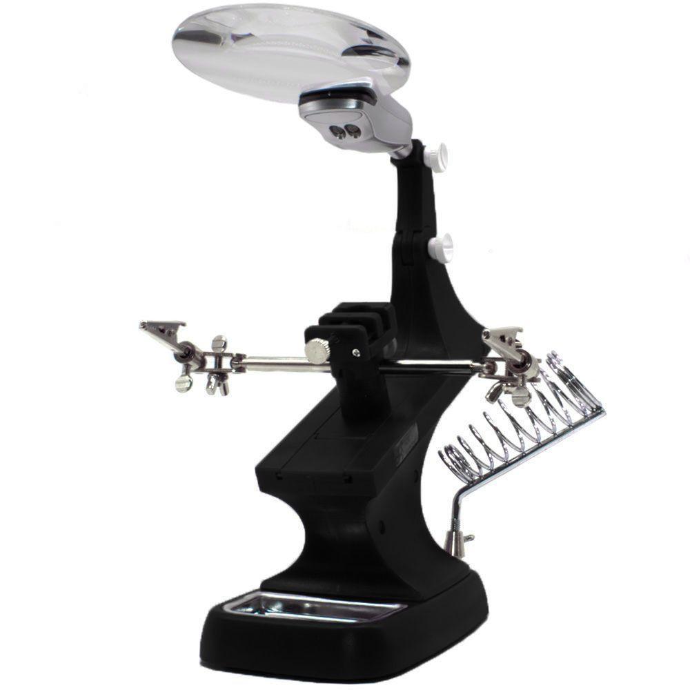 Lupa de Mesa com Garras e Iluminação LED USB Lorben - 6