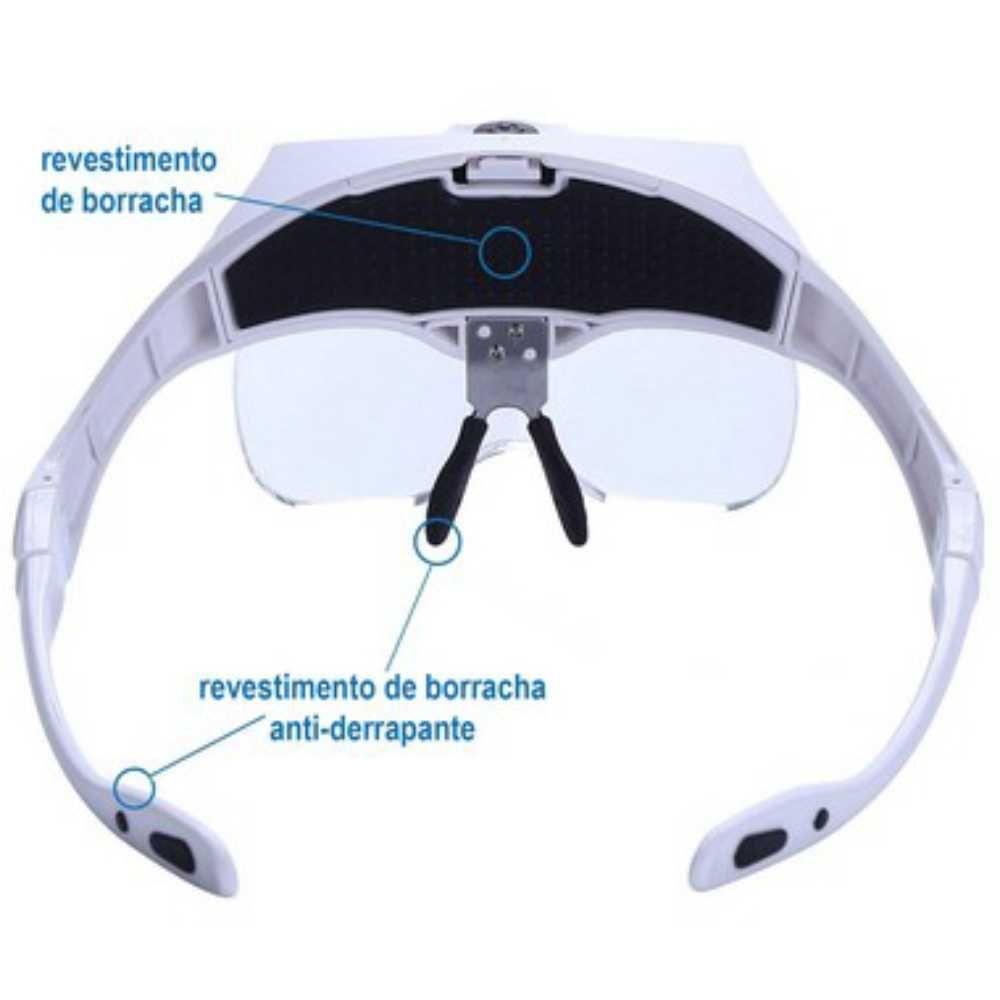 Lupa Cabeça Ajustável 2 LEDs Recarregável 5 Lentes Lorben - 9