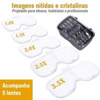 Lupa Cabeça Ajustável 2 LEDs Recarregável 5 Lentes Lorben - 3