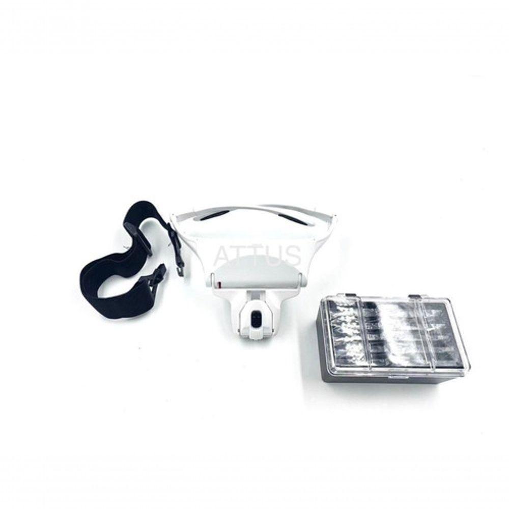 12 Lupa De Cabeça Oculos Profissional 5 Lentes Aumento Led - 2