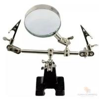 Lupa De Mesa Com Suporte Pinça Garra - 4