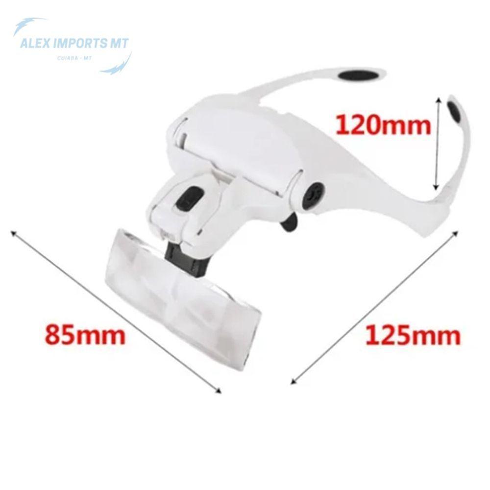 Lupa Cabeça Oculos Com Led 5 Lentes Profissional Ajustavel - 3