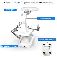 Lupa De Mesa Com Garras E Iluminação Led Usb Gt317w - 1