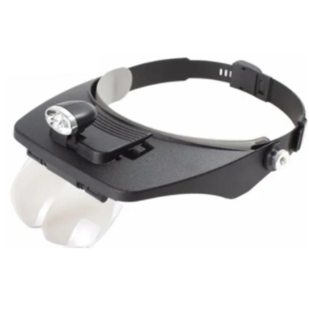 Lupa Cabeça Com Luz Para Dentista Lupa Com Lentes Acrílico - 1