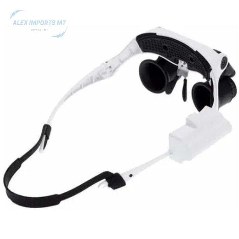 Lupa Óculos 4 Lentes Profissionais Possui 1 Led Em Cada Lado - 3