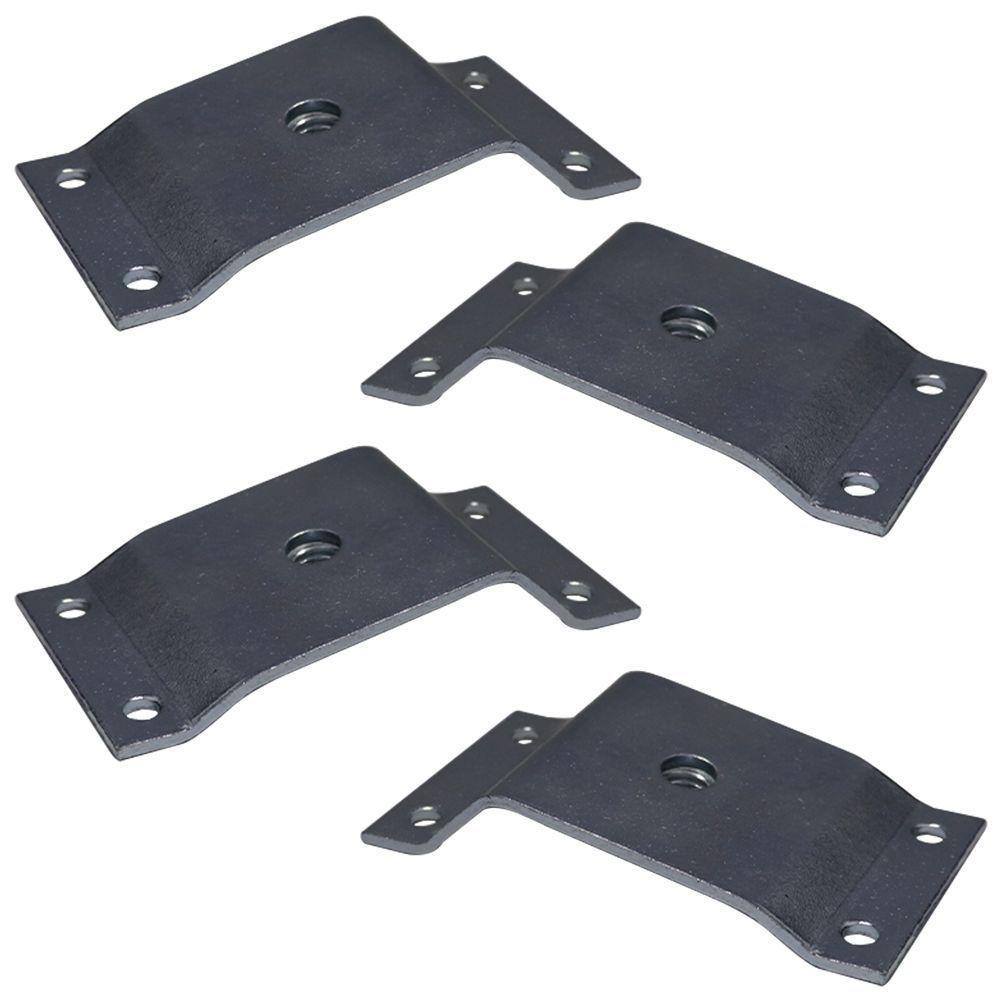 Kit 4 Chapinhas Inclinada 10º Fixação Pés Palito Rosca - 1