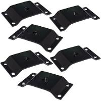 Kit 6 Chapinhas Elevada Fixação Pés Palito Rosca 5 16 Preto - 1