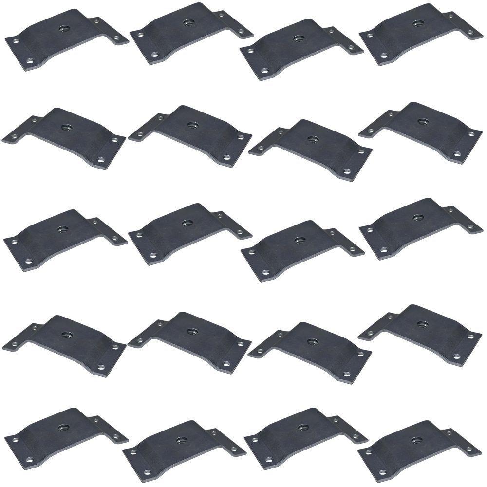 Kit 20 Chapinhas Inclinada 10º Fixação Pés Palito Rosca - 1