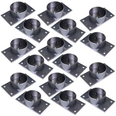 Kit 16 Chapinhas Reta Com Tubo Fixação Pés Palito Rosca