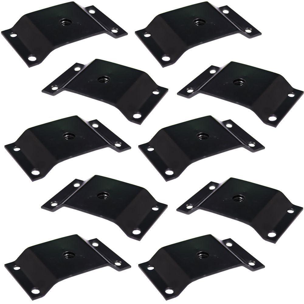 Kit 10 Chapinhas Elevada Fixação Pés Palito Rosca 5 16 Preto - 1