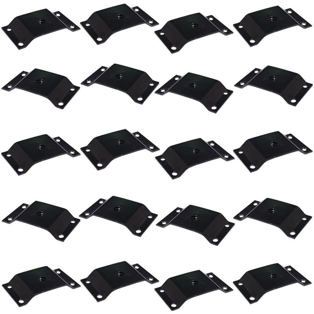 Kit 20 Chapinhas Elevada Fixação Pés Palito Rosca 5 16 Preto - 1