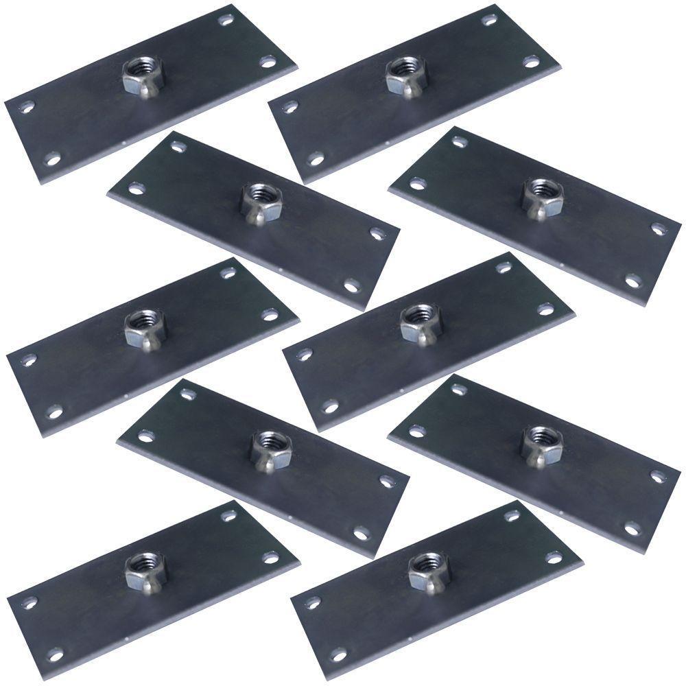 Kit 10 Chapinhas Chapa Reta Fixação Pés Palito Rosca - 1