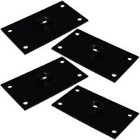 Kit 4 Chapinhas Reta Fixação Pés Palito Rosca 5 16 Preto - 1