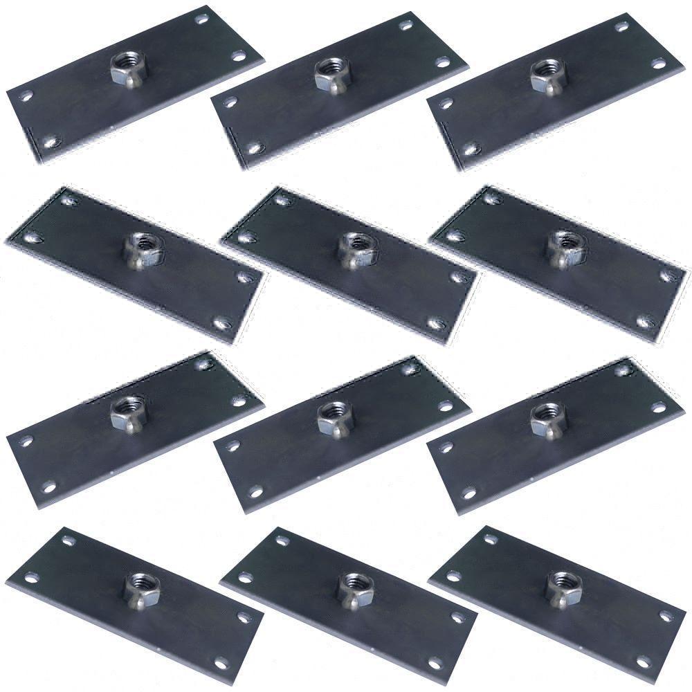 Kit 12 Chapinhas Chapa Reta Fixação Pés Palito Rosca - 1