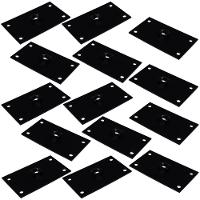 Kit 14 Chapinhas Reta Fixação Pés Palito Rosca 5 16 Preto - 1