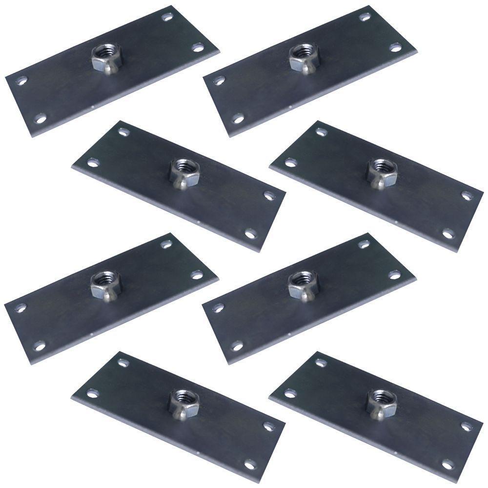 Kit 8 Chapinhas Chapa Reta Fixação Pés Palito Rosca - 1