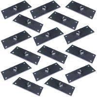 Kit 16 Chapinhas Chapa Reta Fixação Pés Palito Rosca - 1