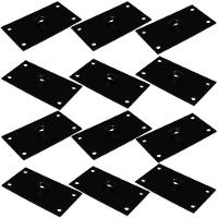 Kit 12 Chapinhas Reta Fixação Pés Palito Rosca 5 16 Preto - 1