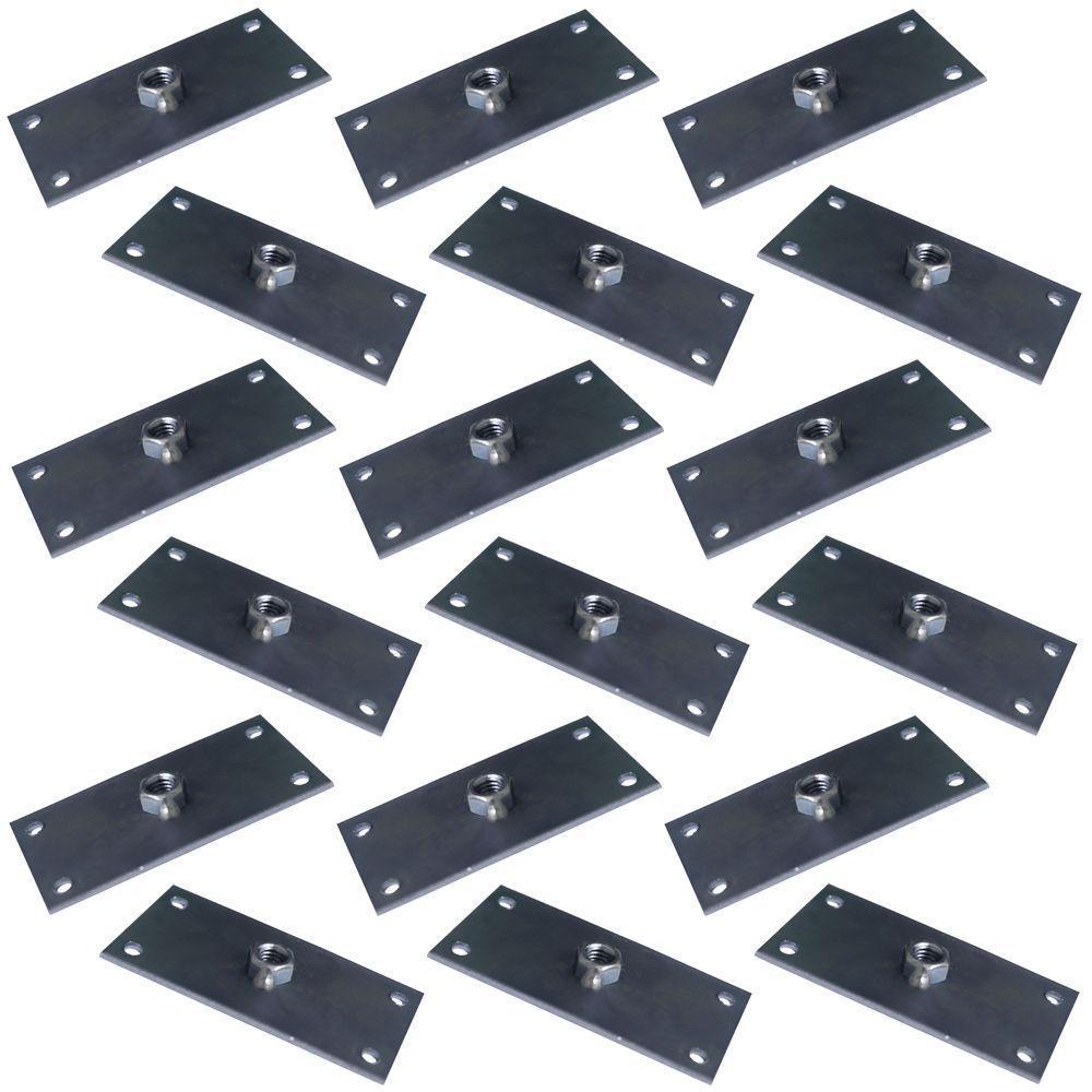 Kit 18 Chapinhas Chapa Reta Fixação Pés Palito Rosca - 1