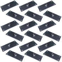 Kit 18 Chapinhas Chapa Reta Fixação Pés Palito Rosca - 1