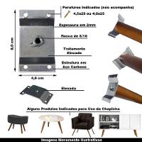 Kit 4 Chapinhas Elevada Fixação Pés Palito Rosca 5 16 - 6