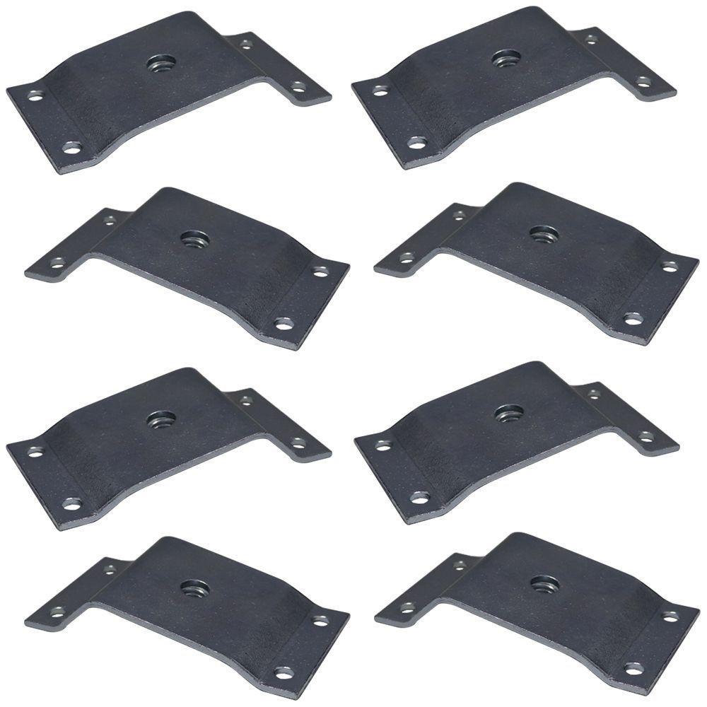 Kit 8 Chapinhas Inclinada 10º Pés Palito Rosca 5/16 Zincada - 1