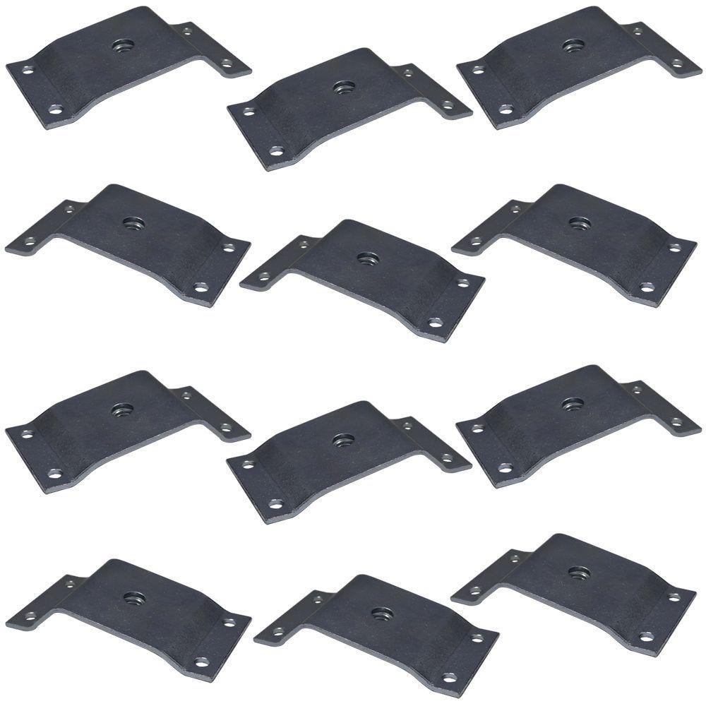 Kit 12 Chapinhas Inclinada 10º Pés Palito Rosca 5/16 Zincada - 1